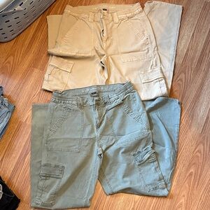 American Eagle Outfitters Tan and Green Women Jeans